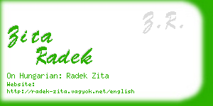 zita radek business card